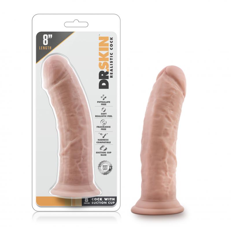 Dr. Skin - Realistic Dildo With Suction Cup 8 - Vanilla - UABDSM