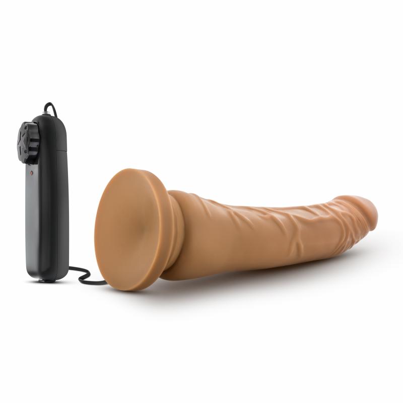 Dr. Skin - Vibrator With Suction Cup 8.5 - Mocha - UABDSM