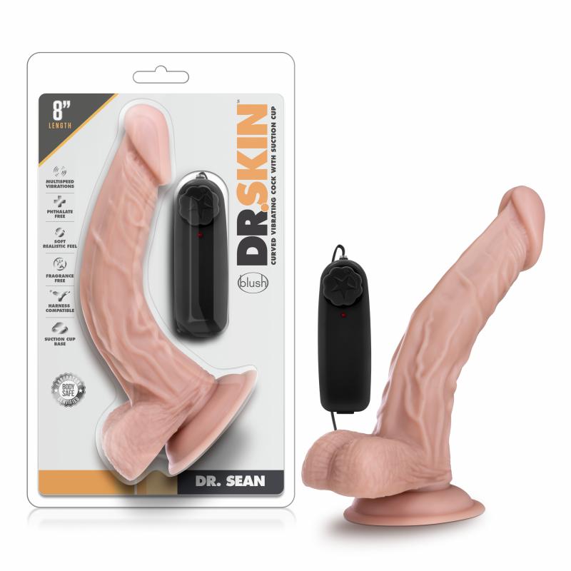 Dr. Skin - Dr. Sean Vibrator With Suction Cup 8 - Vanilla - UABDSM