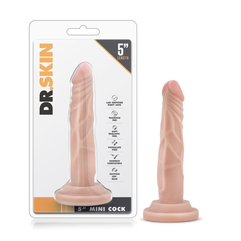 Dr. Skin - Realistic Mini Dildo With Suction Cup 5.75 - Beige - UABDSM