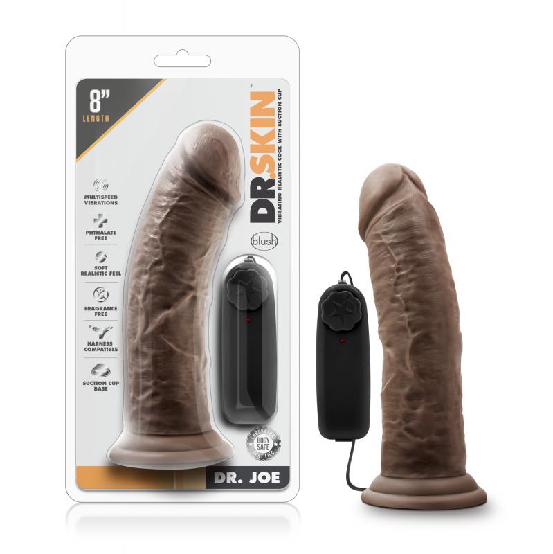 Dr. Skin - Dr. Joe Vibrator With Suction Cup 8 - Chocolate - UABDSM