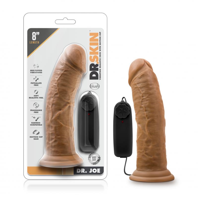 Dr. Skin - Dr. Joe Vibrator With Suction Cup 8 - Mocha - UABDSM