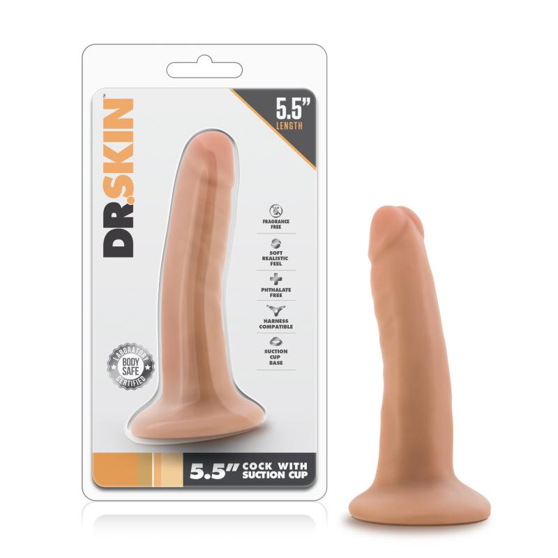 Dr. Skin - Realistic Dildo With Suction Cup 5.5 - Vanilla - UABDSM