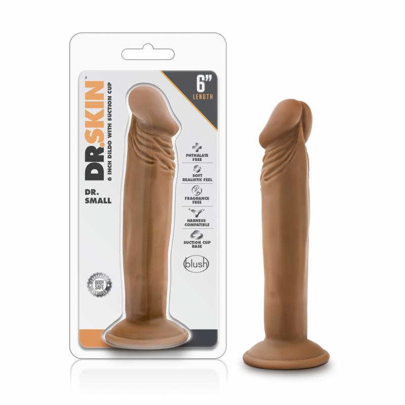 Dr. Skin - Dr. Small Dildo With Suction Cup 6.5 - Mocha - UABDSM