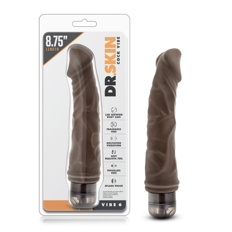 Dr. Skin - Cock Vibe No6 Vibrator - Chocolate - UABDSM