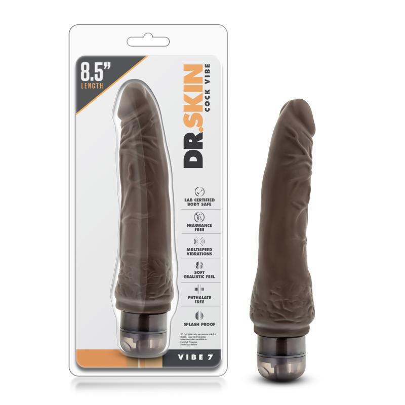 Dr. Skin - Cock Vibe No7 Vibrator - Chocolate - UABDSM