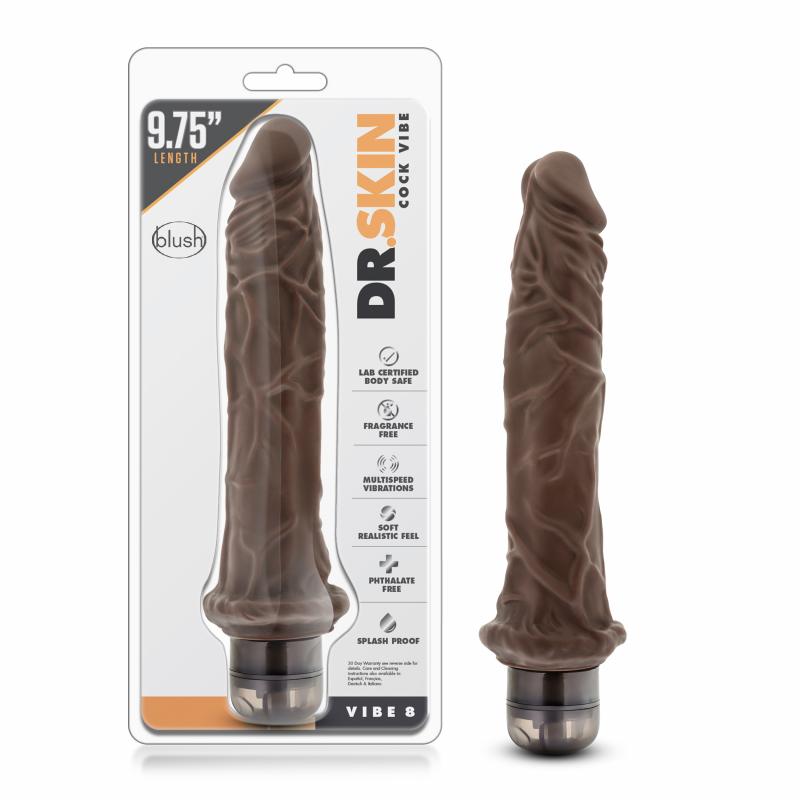 Dr. Skin - Cock Vibe No8 Vibrator - Chocolate - UABDSM