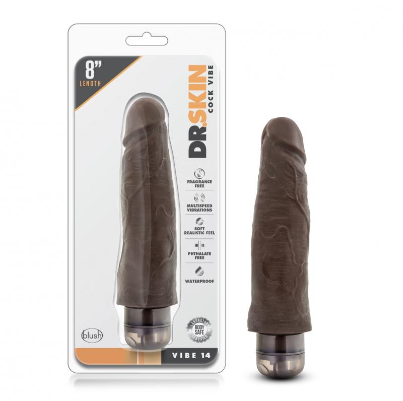 Dr. Skin - Cock Vibe No14 Vibrator - Chocolate - UABDSM