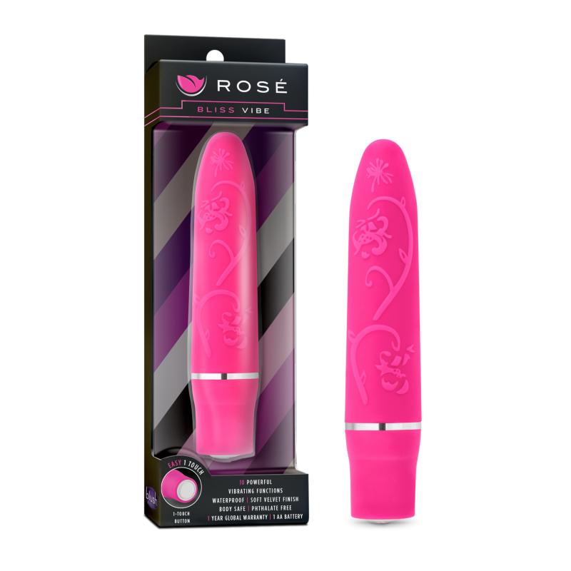 Rose - Bliss Vibe Bullet Vibrator - Pink - UABDSM