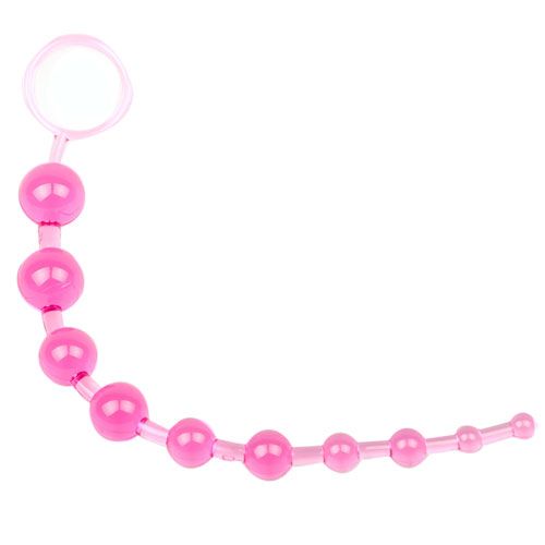 Pink Chain Of 10 Anal Beads - UABDSM