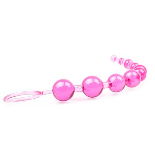 Pink Chain Of 10 Anal Beads - UABDSM