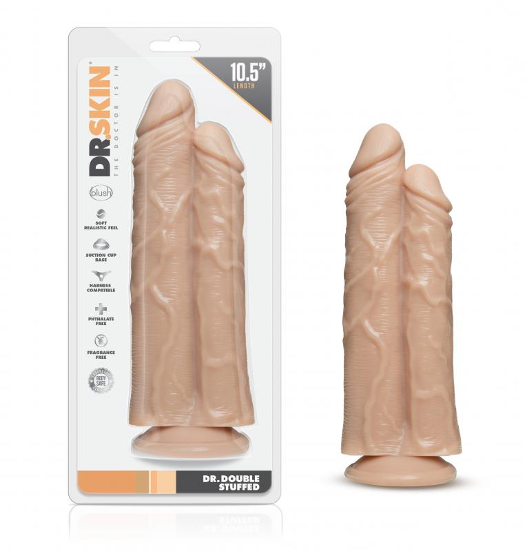 Dr. Skin - Double Trouble - Double Shaft Dildo 10.5 - Vanilla - UABDSM