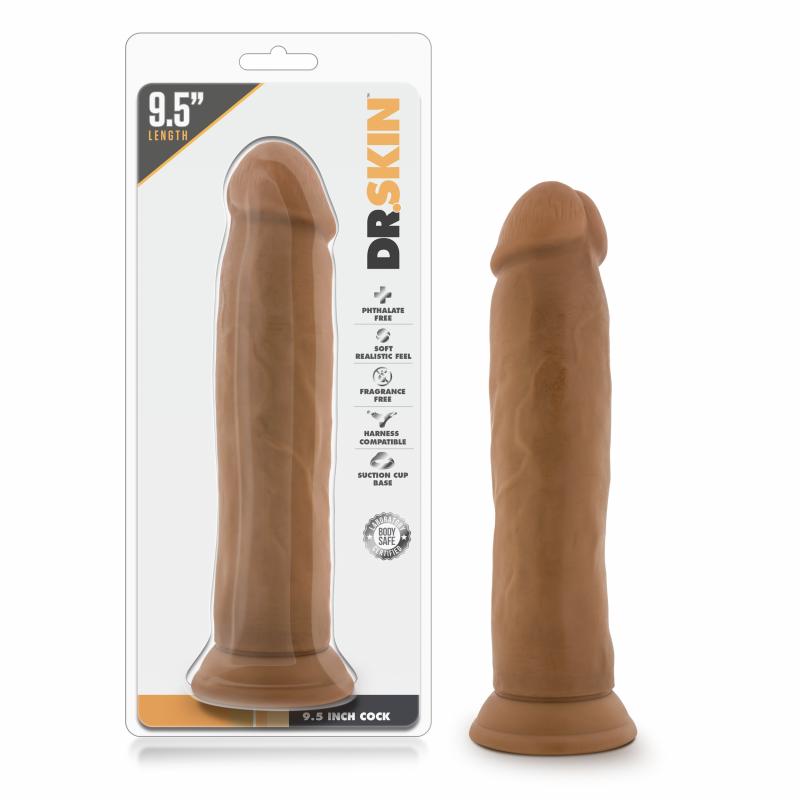 Dr. Skin - Realistic Dildo With Suction Cup 9.5 - Mocha - UABDSM