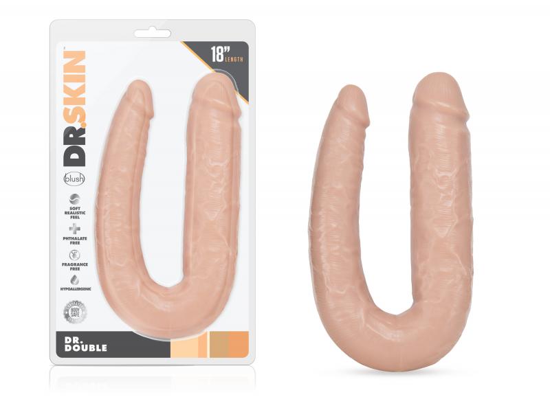 Dr. Skin - Dr. Double Realistic Dildo - Vanilla - UABDSM