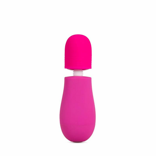 Rose - Petite Wand Vibrator With Attachments - Pink - UABDSM