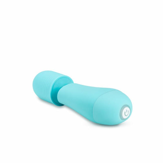Rose - Petite Wand Vibrator With Attachments - Blue - UABDSM