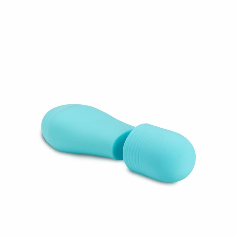 Rose - Petite Wand Vibrator With Attachments - Blue - UABDSM