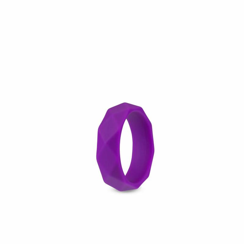 Wellness - Geo Silicone Cockring - Purple - UABDSM