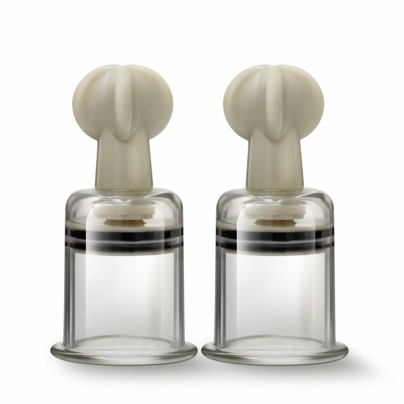 Temptasia - Clit And Nipple Large Twist Suckers - Set Of 2 - Clear - UABDSM