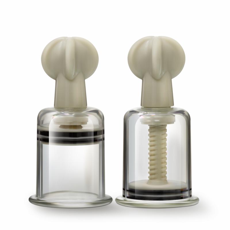 Temptasia - Clit And Nipple Large Twist Suckers - Set Of 2 - Clear - UABDSM