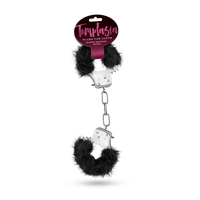 Temptasia - Plush Fur Cuffs - Black - UABDSM