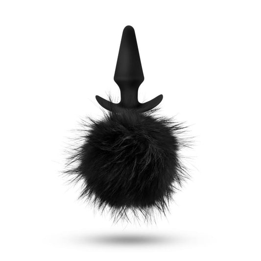 Temptasia - Bunny Tail Pom Anal Plug - Black - UABDSM