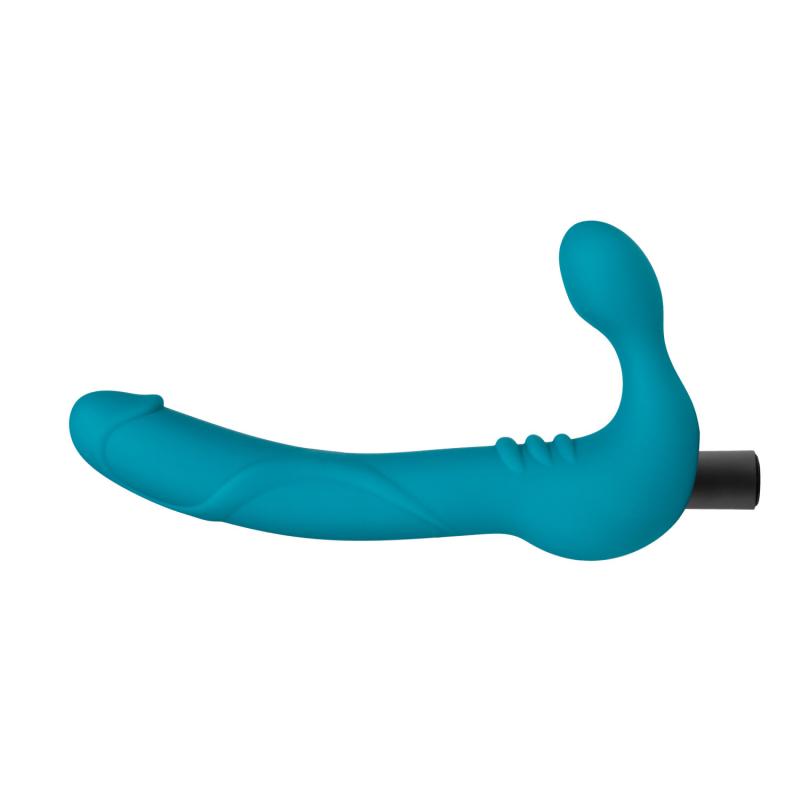 Temptasia - Luna Vibrating Strapless Strap-on - Teal - UABDSM