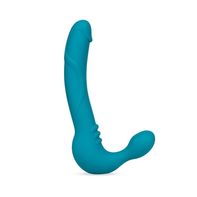 Temptasia - Luna Vibrating Strapless Strap-on - Teal - UABDSM