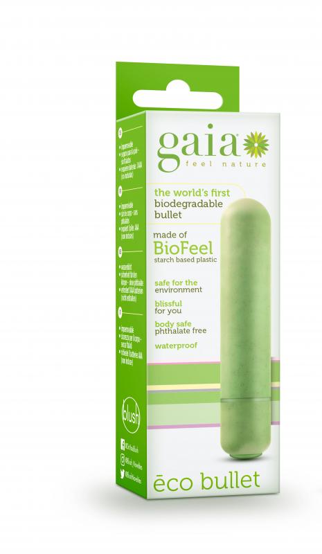 Gaia Eco Bullet Vibrator - Green - UABDSM