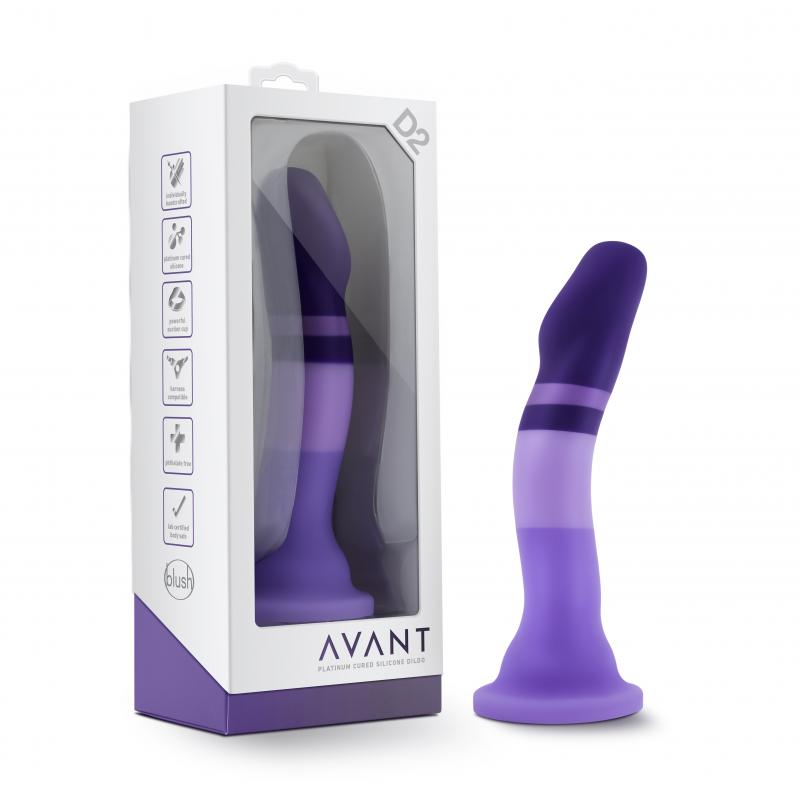 Avant - Silicone Dildo With Suction Cup - Purple Rain - UABDSM