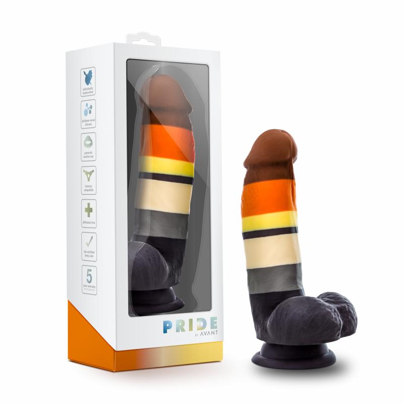 Avant - Pride Silicone Dildo With Suction Cup - Bear - UABDSM