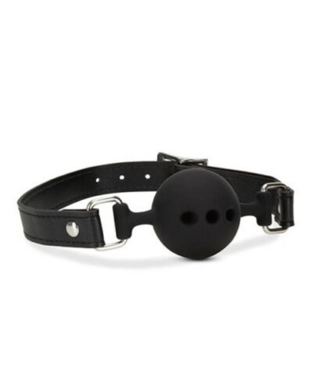 Noir - Breathable Silicone Ball Gag - Black - UABDSM