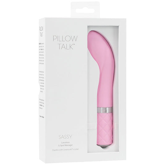 Pillow Talk Sassy G-Spot Vibe  With Swarovski Crystal - Pink - UABDSM