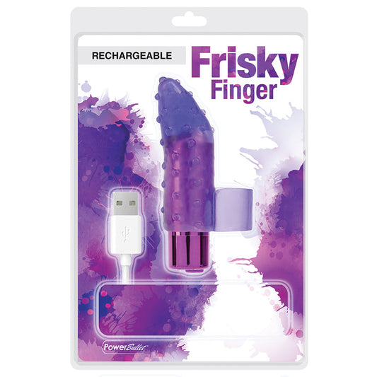 Power Bullet Frisky Fingers Rechargeable-Purple - UABDSM