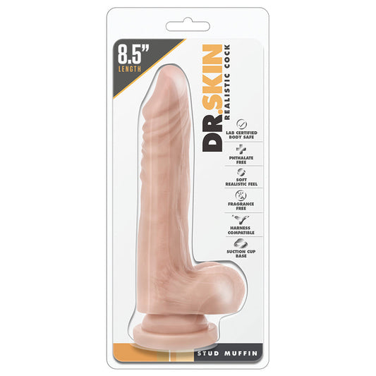Dr. Skin - Realistic Cock - Stud Muffin - Beige - UABDSM