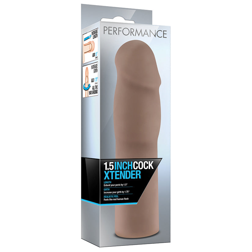 Performance 1.5 Inch Cock Xtender - Brown - UABDSM