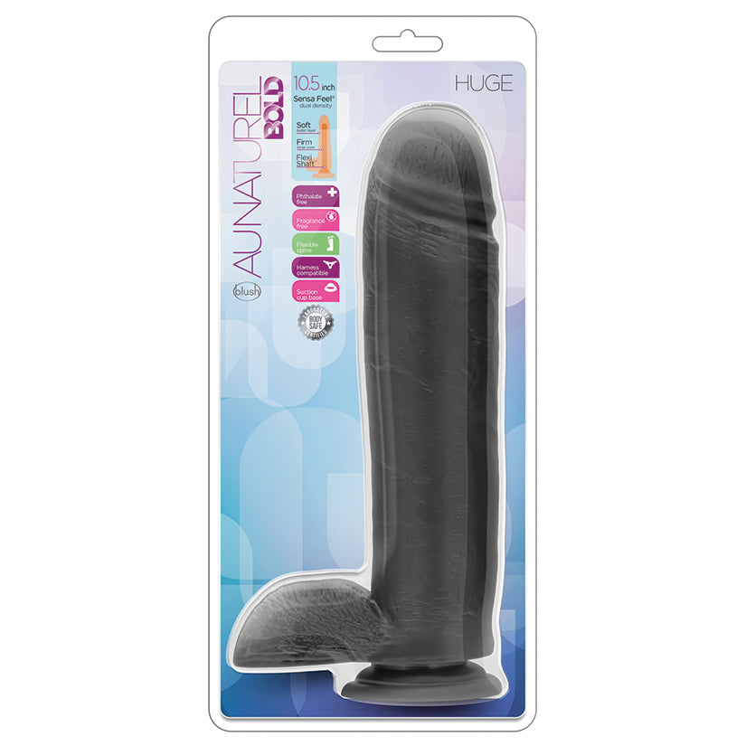 Au Naturel Bold Huge Dildo-Black 10.5 - UABDSM