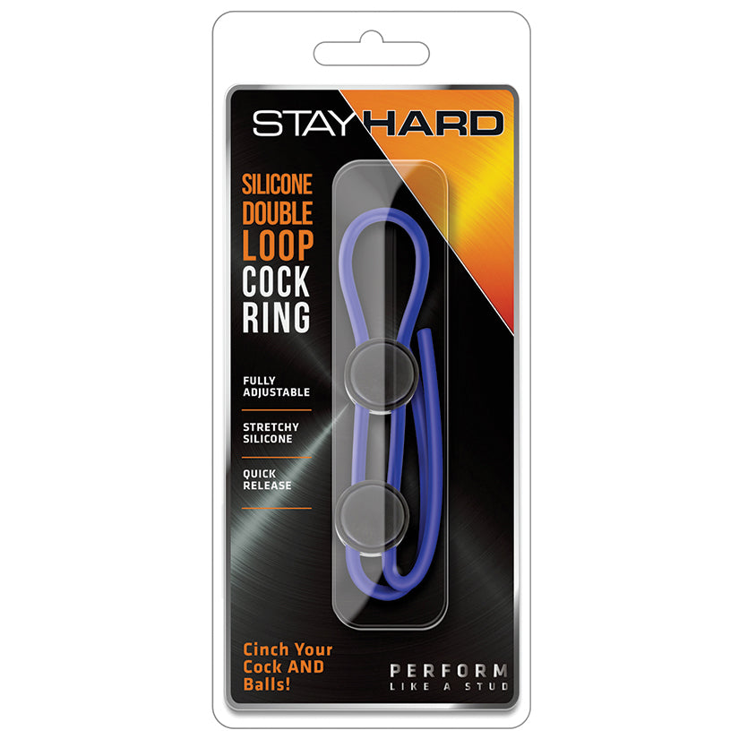 Stay Hard - Silicone Double Loop Cock Ring  - Red - UABDSM