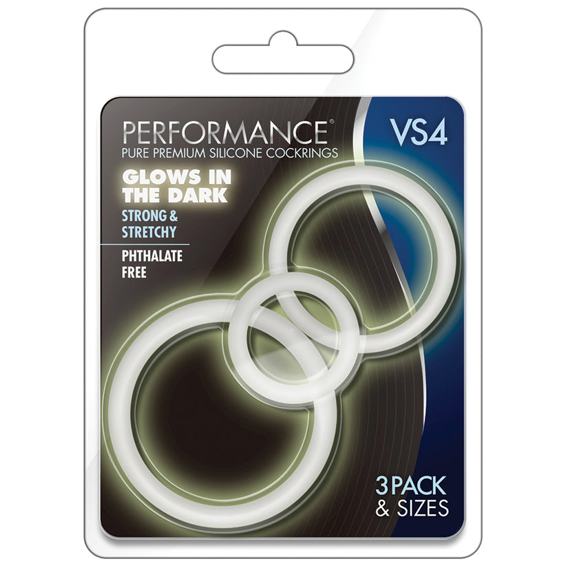 Performance - Vs4 Pure Premium Silicone Cockring Set - White - UABDSM