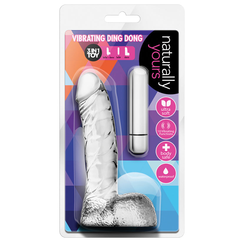 Naturally Yours - Vibrating Ding Dong - Clear - UABDSM