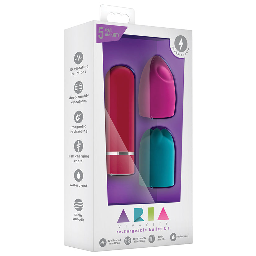 Aria - Vivacity - Rechargeable Bullet Kit - Cerise - UABDSM