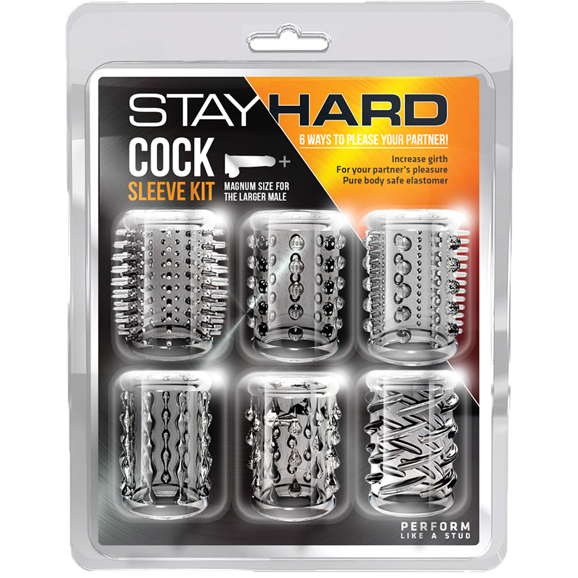 Stay Hard Cock Sleeve Kit - Clear - UABDSM