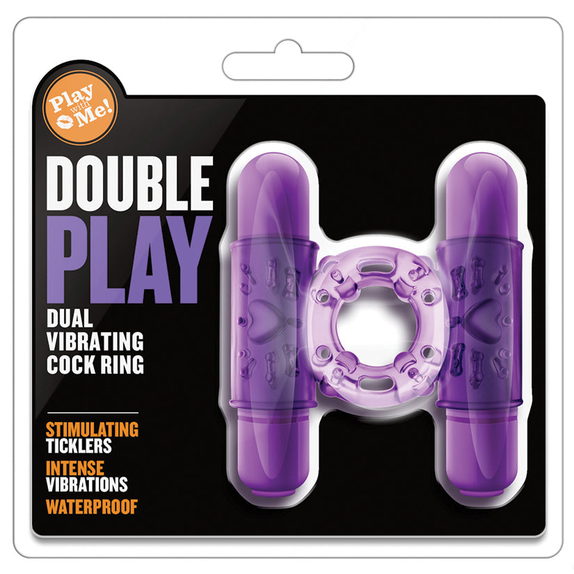 Play With Me Dual Vibrating Cockring-Purple - UABDSM