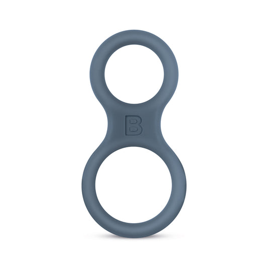 Boners Silicone Cock Ring And Ball Stretcher - Grey - UABDSM