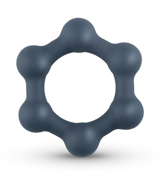 Boners Hexagon Cockring With Steel Balls - UABDSM