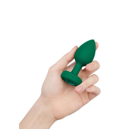 b-Vibe Remote Control Vibrating Jewel Butt Plug Emerald - UABDSM