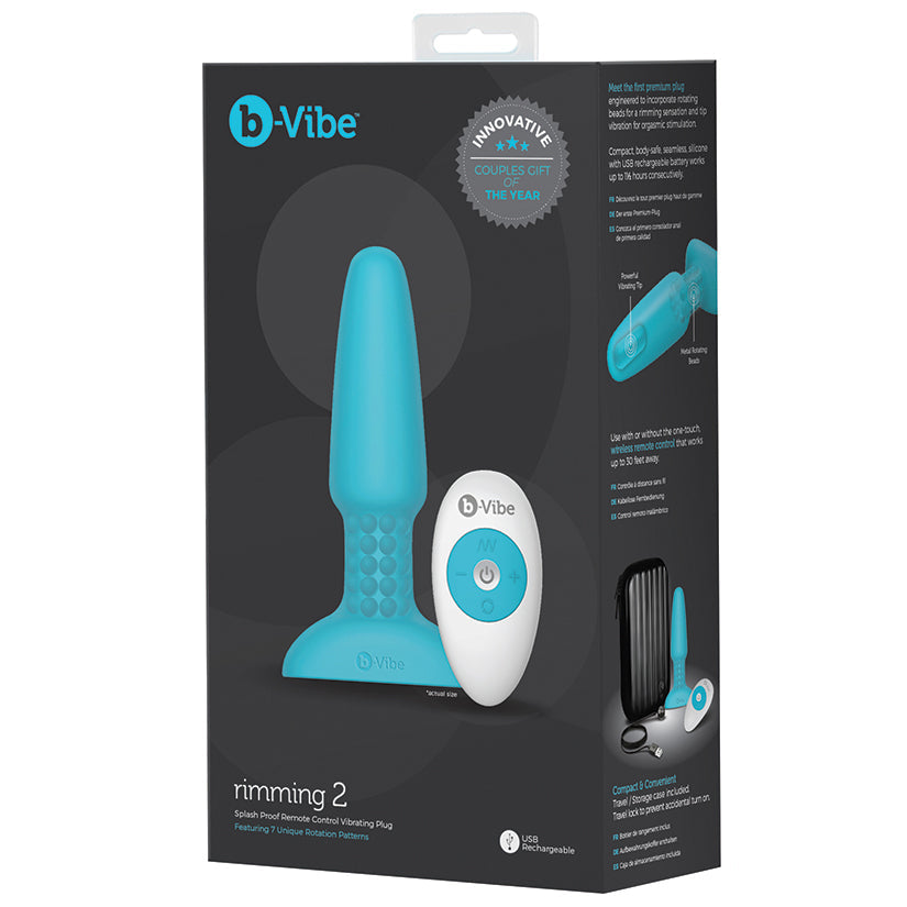 B-Vibe Rimming Plug 2-Teal - UABDSM