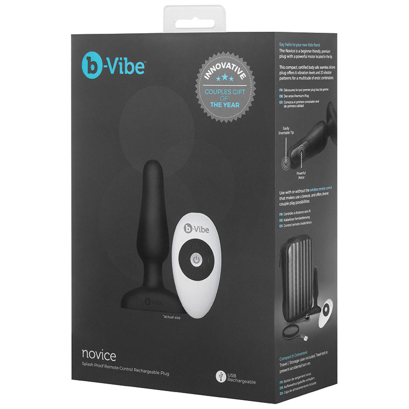 B-Vibe Novice Plug-Black - UABDSM