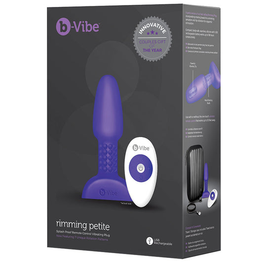 B-Vibe Rimming Plug Petite-Purple - UABDSM