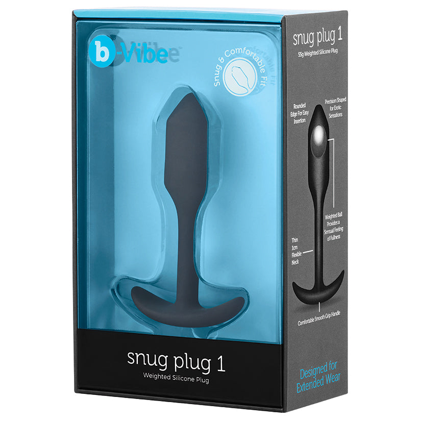 B-Vibe Snug Plug 1-Black - UABDSM